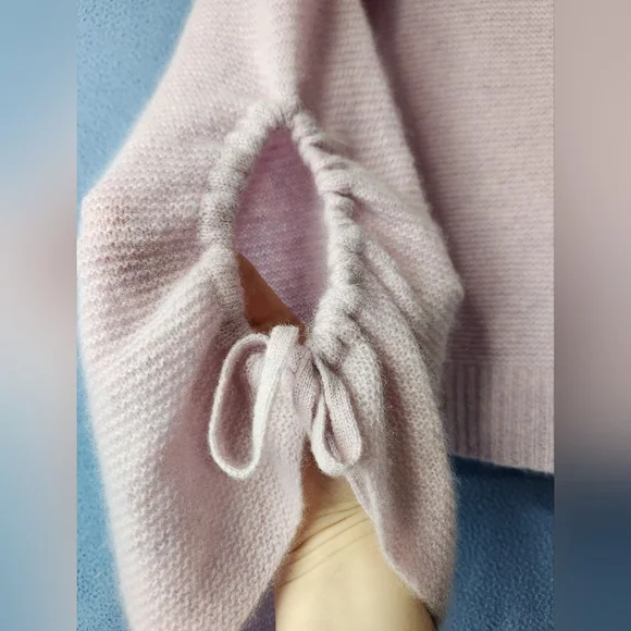 White + Warren Pink Cashmere Top - Picture 3 of 5